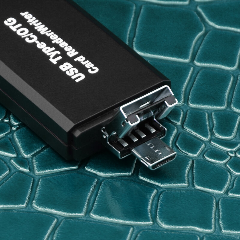 Card Reader / Writer 5in1 OTG High-speed USB 2.0 / Micro-USB / Type-C / SD / Micro-SD Universal - Negru