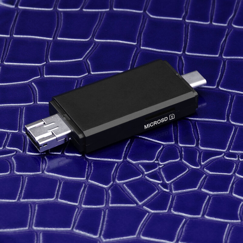 Card Reader / Writer 5in1 OTG High-speed USB 2.0 / Micro-USB / Type-C / SD / Micro-SD Universal - Negru