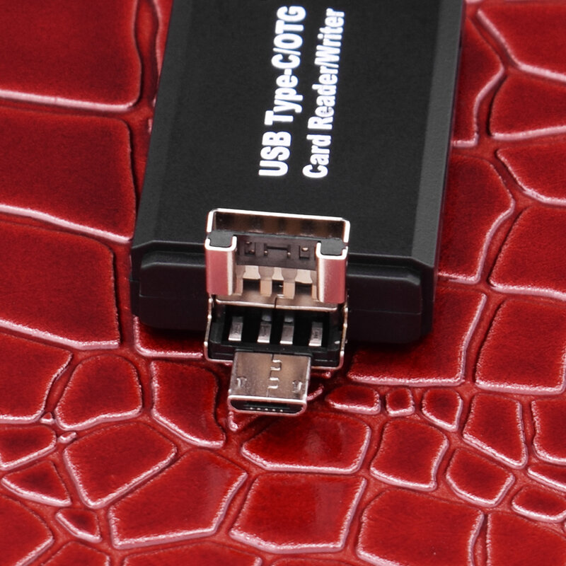 Card Reader / Writer 5in1 OTG High-speed USB 2.0 / Micro-USB / Type-C / SD / Micro-SD Universal - Negru