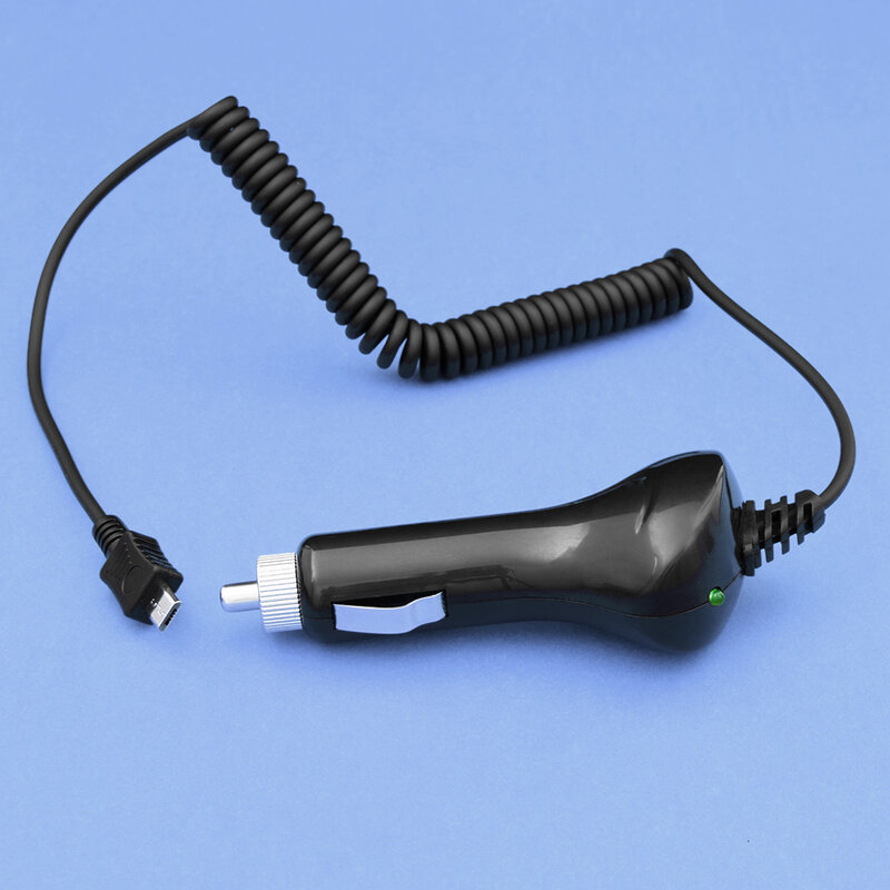 Incarcator Auto Blue Star Cu Cablu Fix Si Flexibil De Incarcare De Tip Micro-USB De 1.2m 1A - Negru