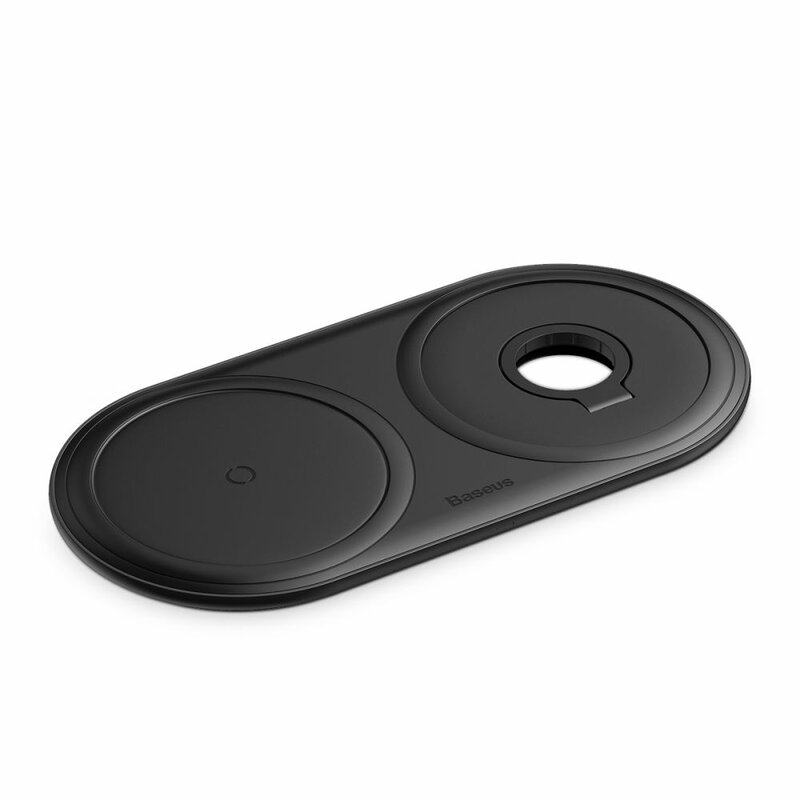 Incarcator Wireless Baseus Planet 2in1 Pentru Telefoane/Apple Watch/Dispozitive Cu Qi 10W 2A - WXPL-B01 - Negru