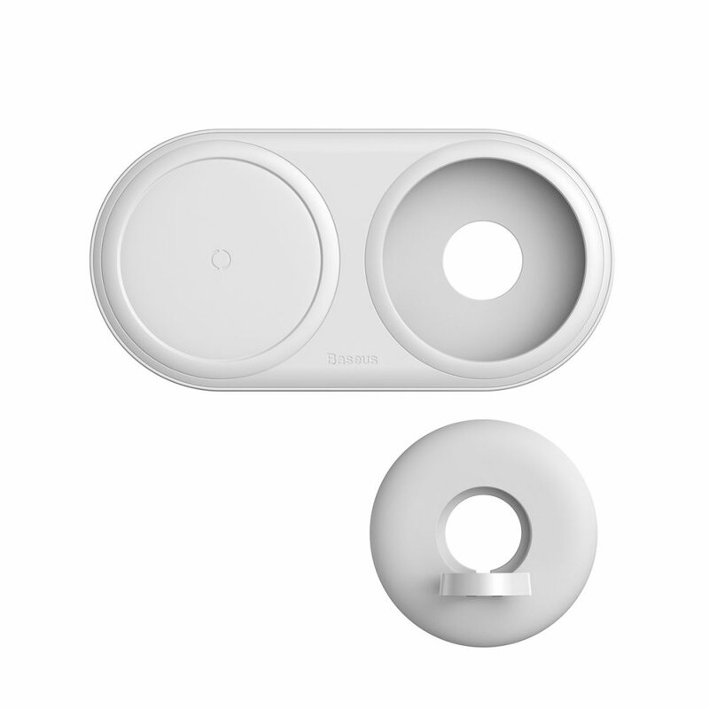 Incarcator Wireless Baseus Planet 2in1 Pentru Telefoane/Apple Watch/Dispozitive Cu Qi 10W 2A - WXPL-B02 - Alb