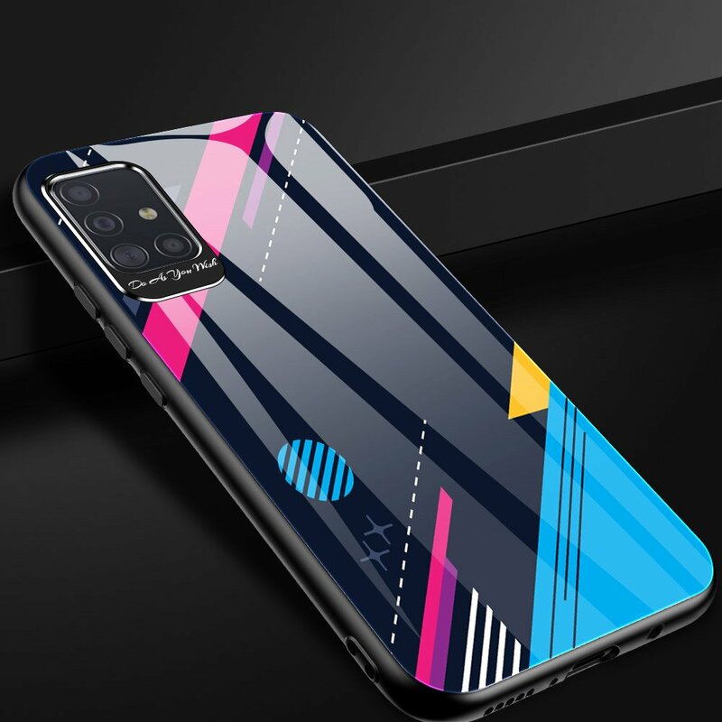 Husa Samsung Galaxy A51 Multicolora Din Sticla Securizata - Model 4