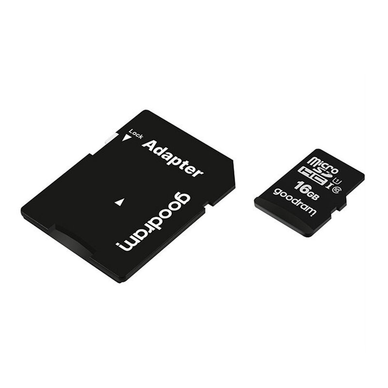 Card De Memorie Goodram Microcard 16 GB Micro SDHC UHS-I 100 MB/s Clasa 10 + Adaptor SD - Negru
