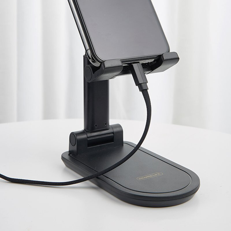 Suport Birou Remax RL-CH13 Folding Stand Telescopic Ajustabil Si Pliabil Pentru Telefon / Tableta / eBook - Alb