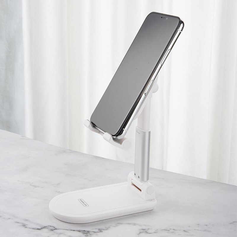 Suport Birou Remax RL-CH13 Folding Stand Telescopic Ajustabil Si Pliabil Pentru Telefon / Tableta / eBook - Alb