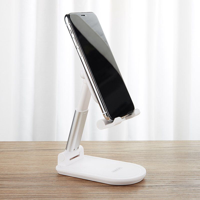 Suport Birou Remax RL-CH13 Folding Stand Telescopic Ajustabil Si Pliabil Pentru Telefon / Tableta / eBook - Alb