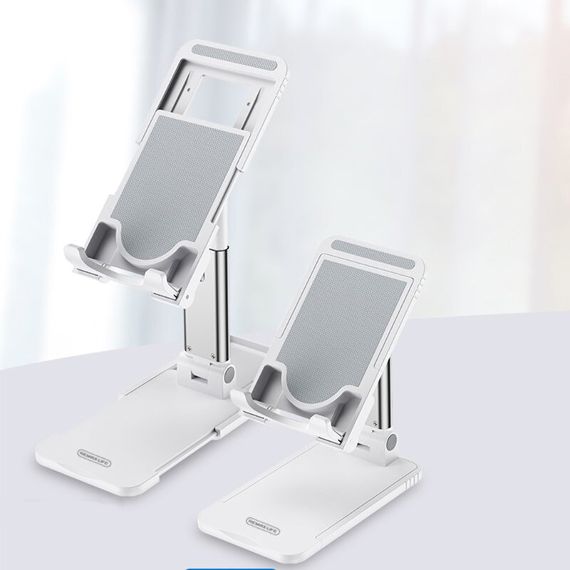 Suport Birou Remax RL-CH15 Pro Telescopic De Tip Stand Ajustabil Si Pliabil Pentru Telefon / Tableta / eBook - Alb