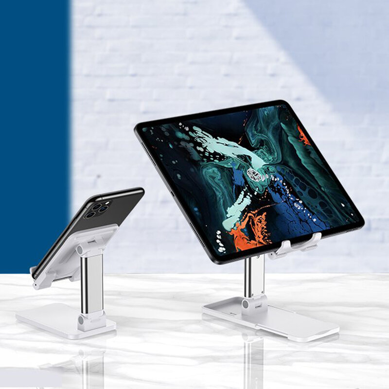 Suport Birou Remax RL-CH15 Pro Telescopic De Tip Stand Ajustabil Si Pliabil Pentru Telefon / Tableta / eBook - Alb