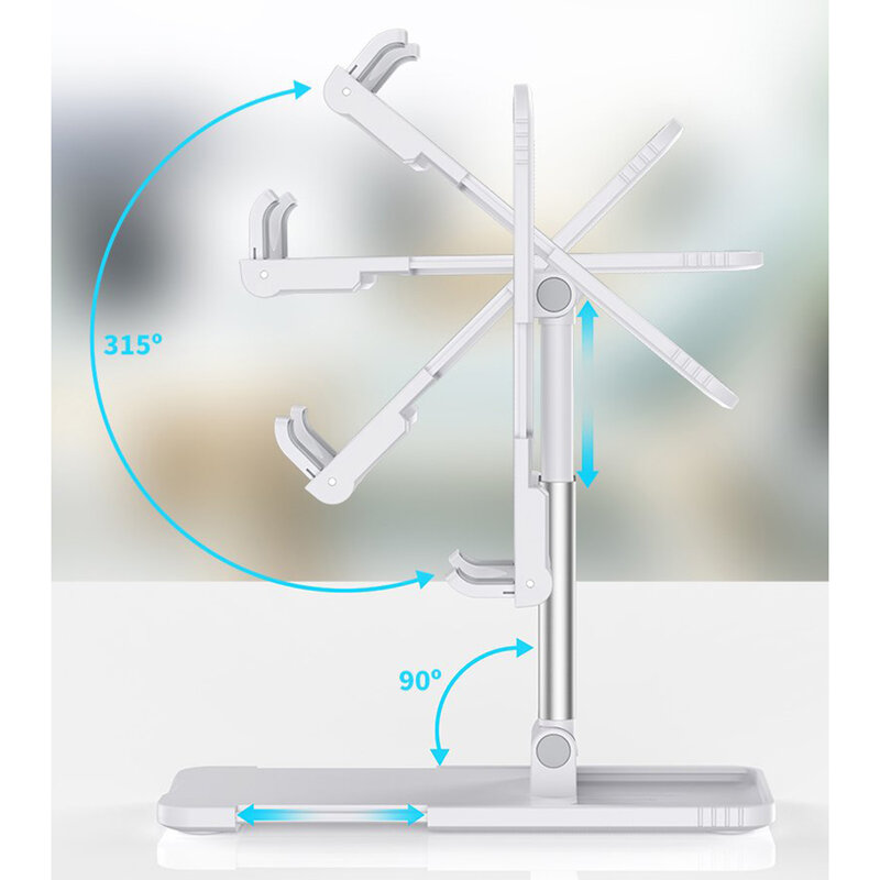 Suport Birou Remax RL-CH15 Pro Telescopic De Tip Stand Ajustabil Si Pliabil Pentru Telefon / Tableta / eBook - Alb