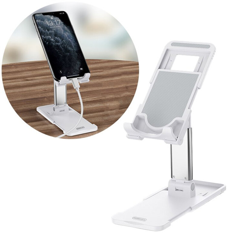 Suport Birou Remax RL-CH15 Pro Telescopic De Tip Stand Ajustabil Si Pliabil Pentru Telefon / Tableta / eBook - Alb