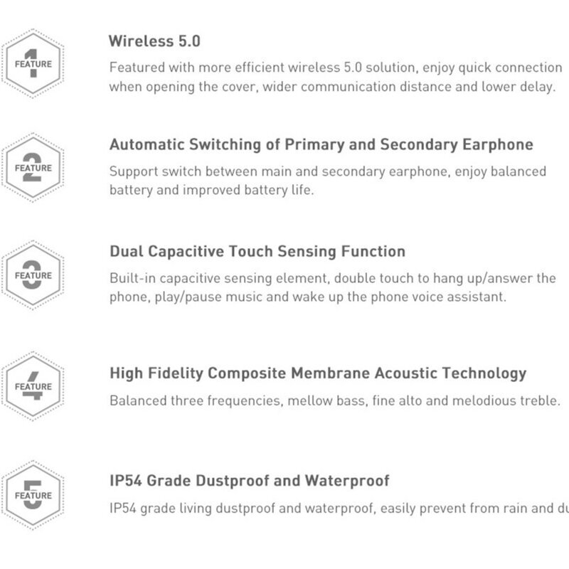 Casti In-Ear Baseus Enkok W04 Pro True Wireless Earphones Hi-fi Cu Microfon - NGW04P-01 - Negru