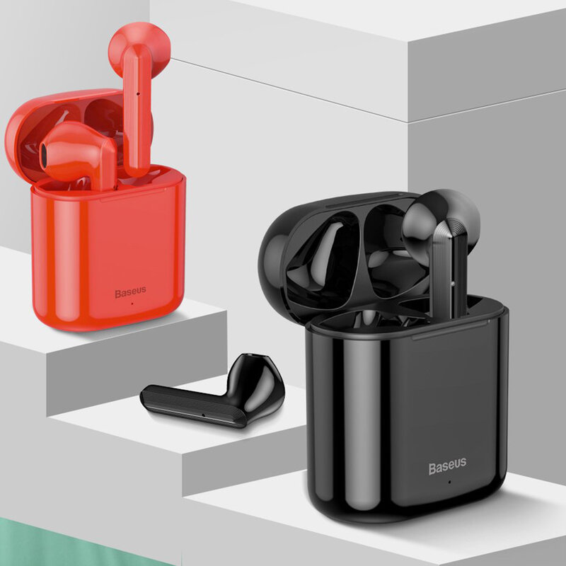 Casti In-Ear Baseus Encok TWS W09 Mini True Wireless Earphone Bluetooth 5.0 Power Bank - NGW09-09 - Rosu