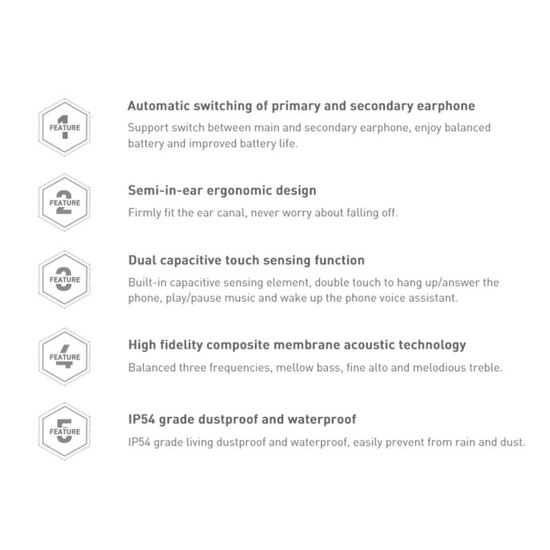 Casti In-Ear Baseus Encok TWS W09 Mini True Wireless Earphone Bluetooth 5.0 Power Bank - NGW09-09 - Rosu