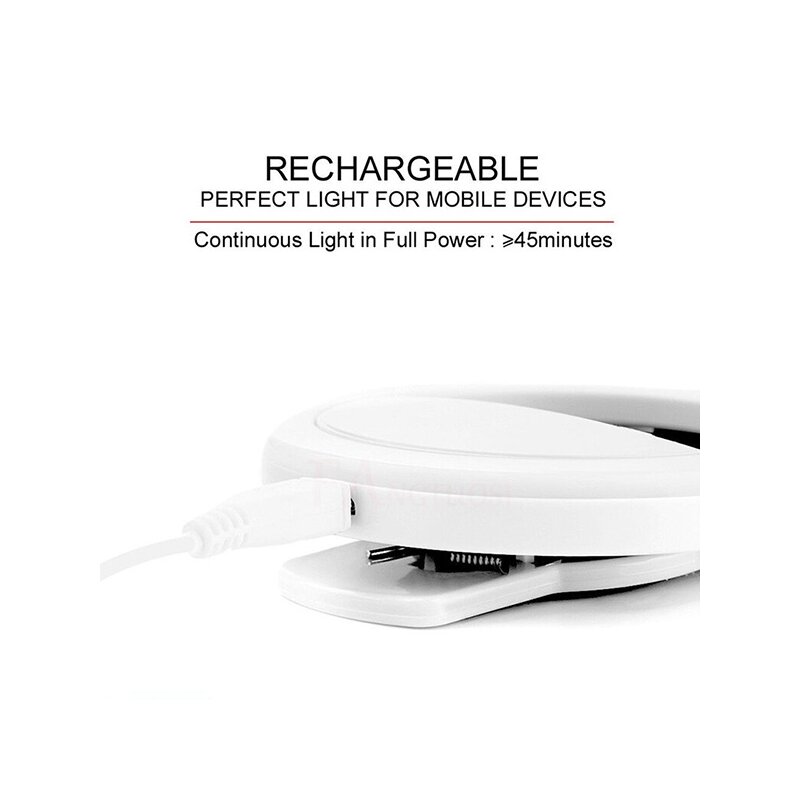 Lampa circulara selfie Ring Light telefon Techsuit, negru, RL-01