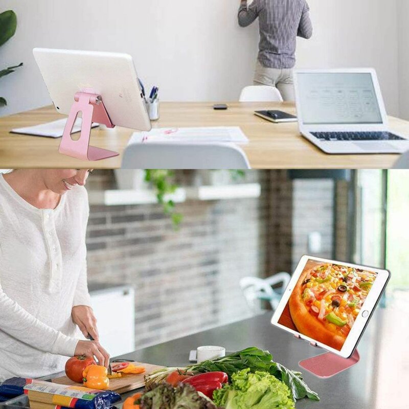 Suport Birou Tech-Protect Z4A Universal Stand Holder Pentru Telefon Din Aluminiu Pliabil Si Reglabil - Argintiu