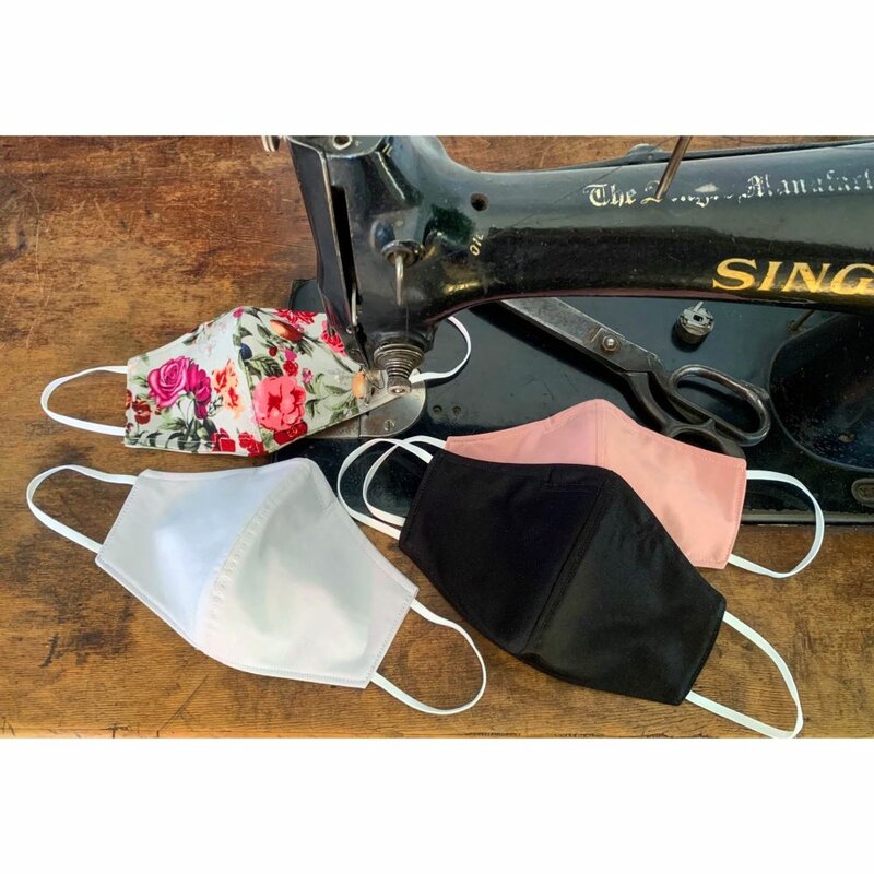 Masca bumbac faciala cu 3 Straturi Fdtwelve B1, floral