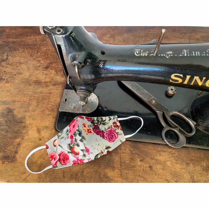 Masca bumbac faciala cu 3 Straturi Fdtwelve B1, floral