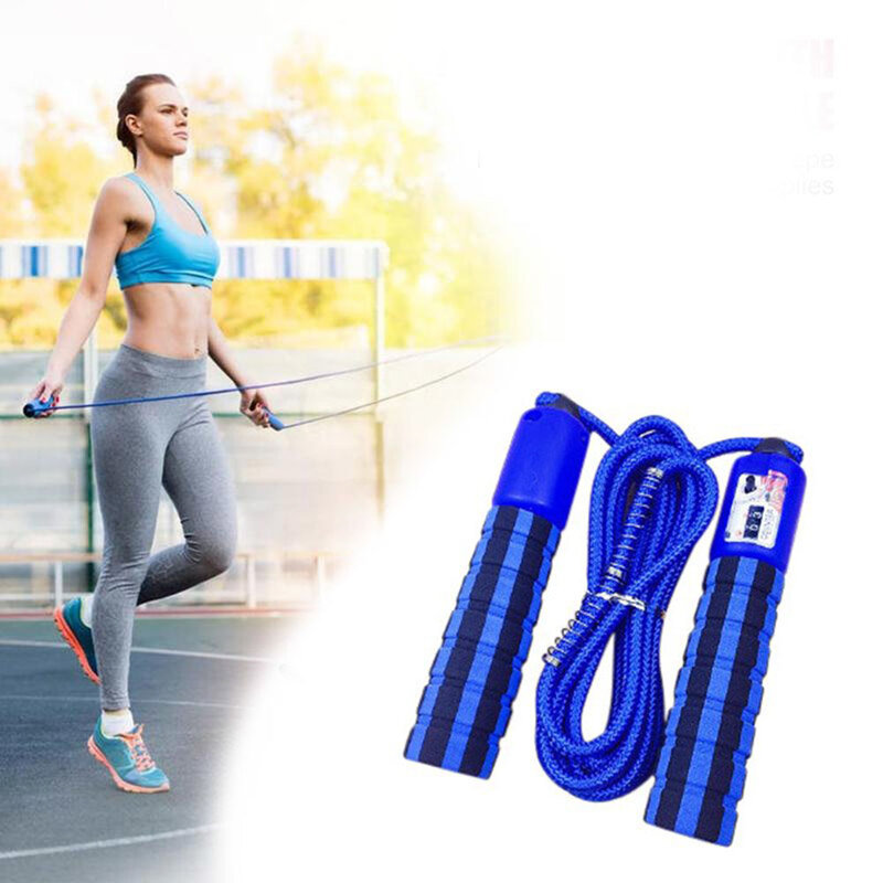 Coarda sport multifunctionala, sarituri, fitness, cardio, aerobic, albastru
