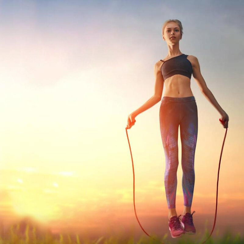 Coarda sport multifunctionala, sarituri, fitness, cardio, aerobic, rosu