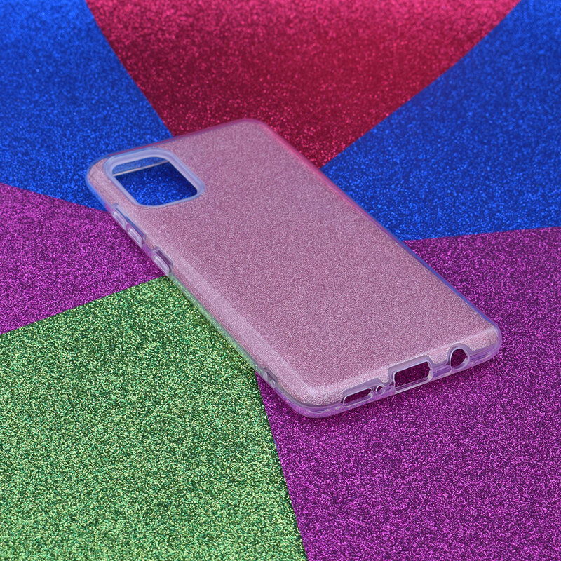 Husa Samsung Galaxy A51 Color TPU Sclipici - Roz