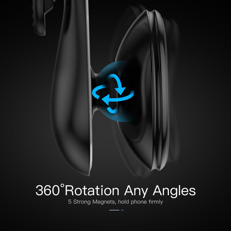 Suport Auto Rotary & Magnetic Pentru Telefon Cu Rotatie De 360° Si Montaj In Grila De Ventilatie - Argintiu
