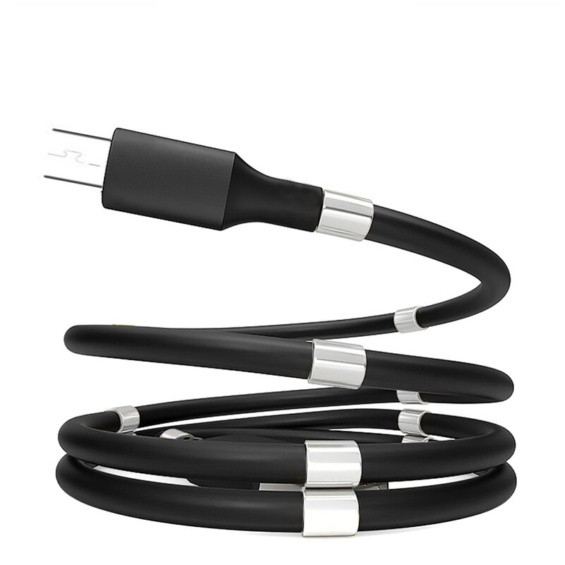 Cablu De Date Mobster Magnetic Micro-USB Cu Incarcare Rapida, 3A, 1m - Negru