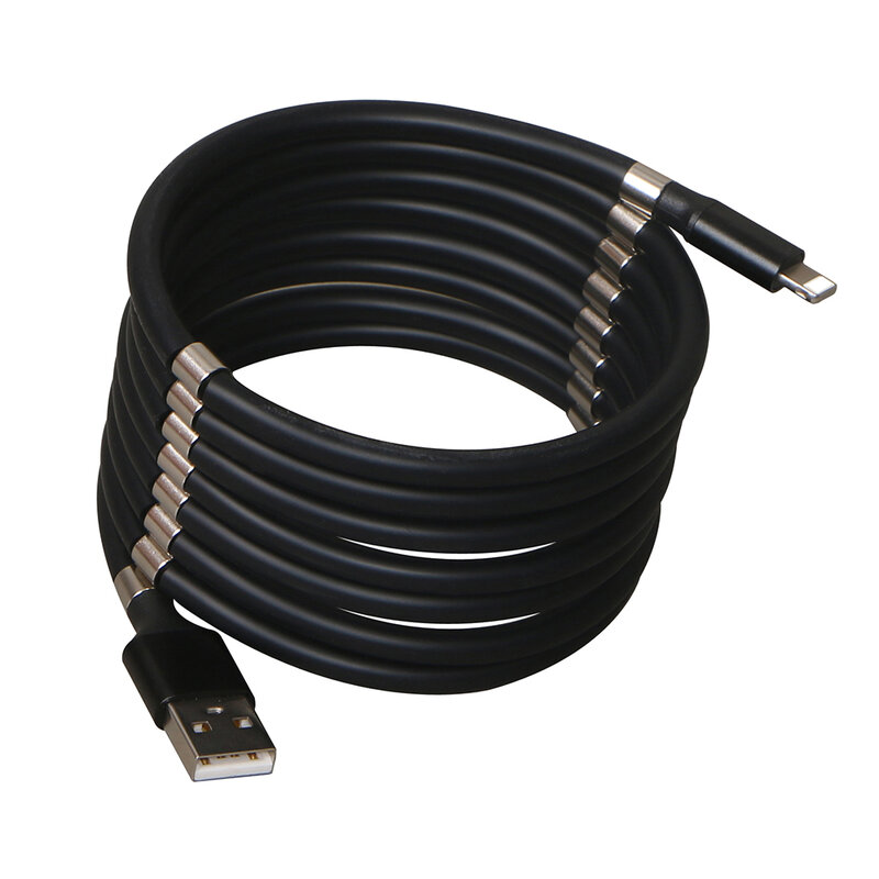 Cablu De Date Mobster Magnetic Lightning Cu Incarcare Rapida, 3A, 1m - Negru