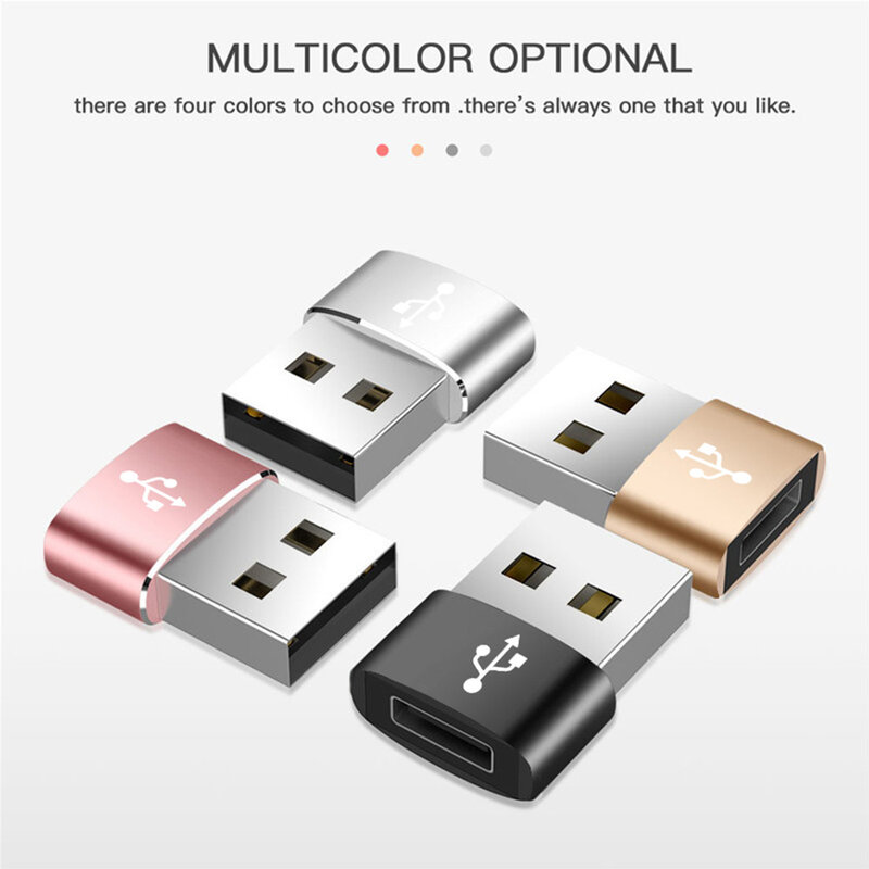 Adaptor Techsuit Type-C La USB OTG, Transfer De Date, Incarcare Rapida 3A  - Negru