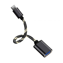 Adaptor Mobster OTG Cu Cablu De la USB 3.0 La Type-C Cu Functie Fast Charging de 3A 5Gbps 18cm - Negru