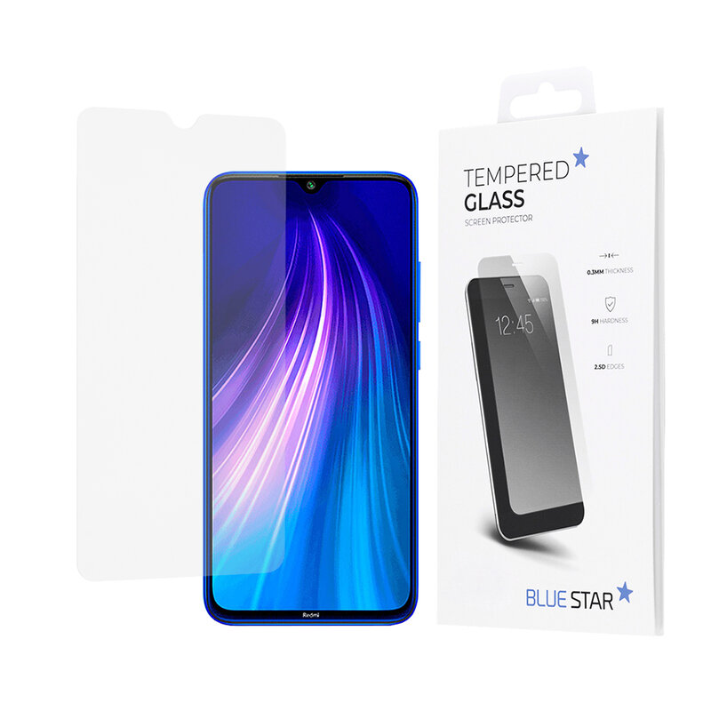 Folie Sticla Xiaomi Redmi Note 8T BlueStar Tempered Screen Protector - Clear