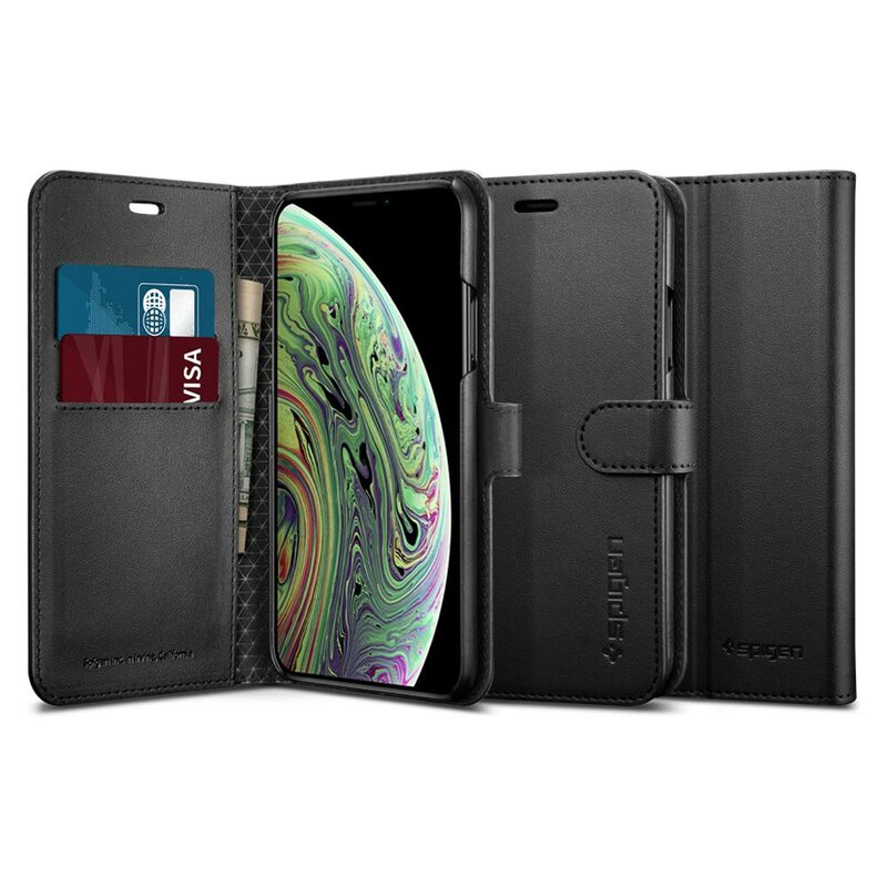 Husa Huawei Nova 4e Spigen Wallet S - Black