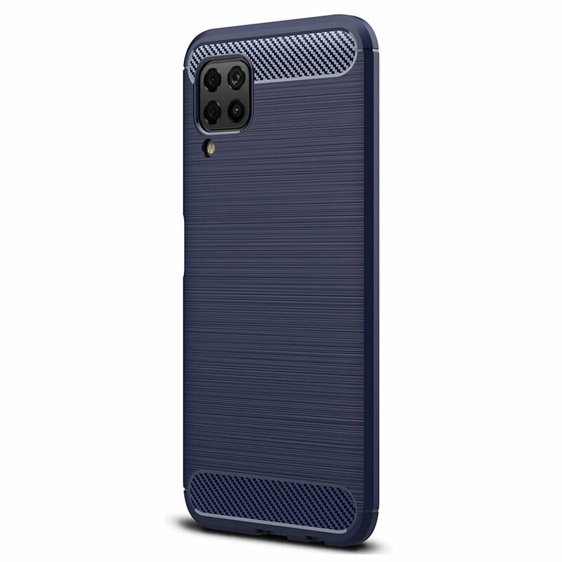 Husa Huawei P40 Lite Techsuit Carbon Silicone, albastru
