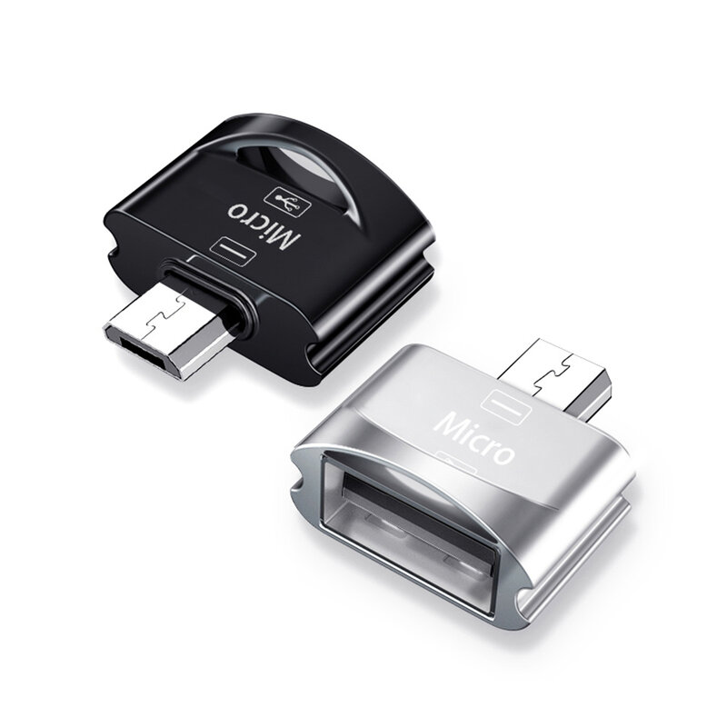 Adaptor OTG De La USB 3.0 La Micro-USB Convertor Pentru Incarcare/Date Cu Holder Metalic De Prindere - Negru