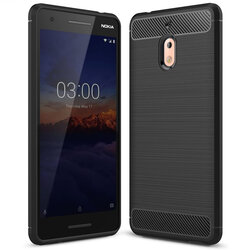 Husa Nokia 2.1 2018 Techsuit Carbon Silicone, negru