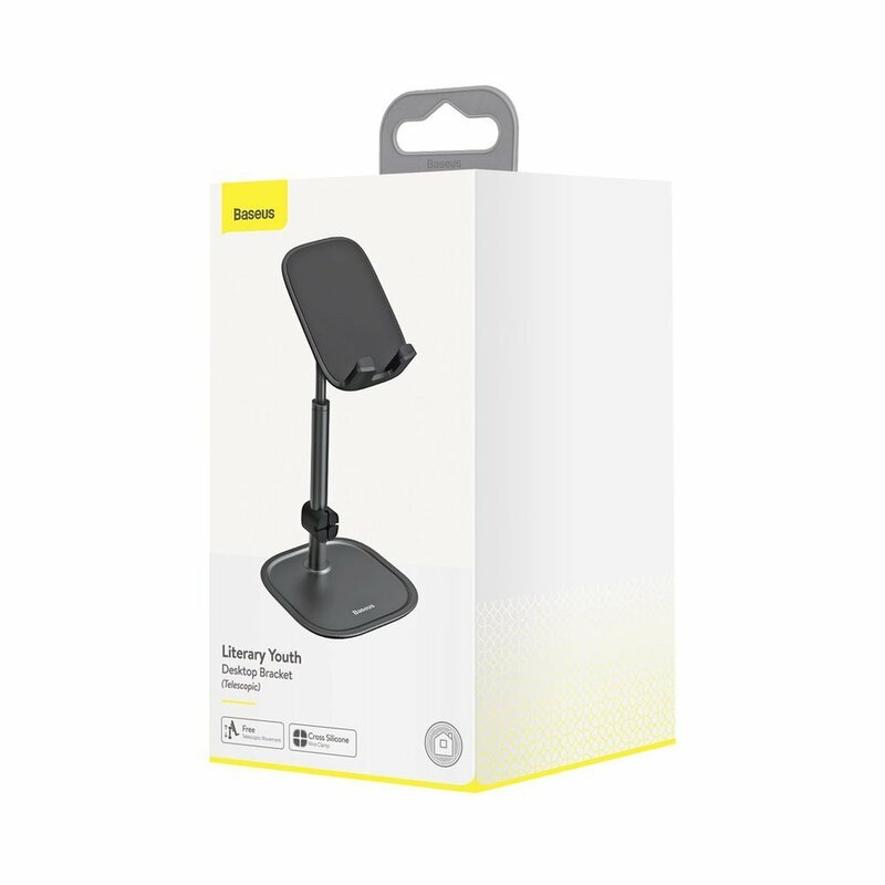 Suport birou telescopic Baseus telefon, organizator cabluri, roz auriu, SUWY-A0R