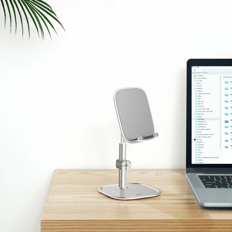 Suport birou telescopic Baseus telefon, organizator cabluri, roz auriu, SUWY-A0R