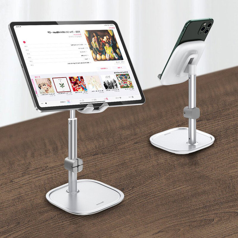 Suport birou telescopic Baseus telefon, organizator cabluri, roz auriu, SUWY-A0R