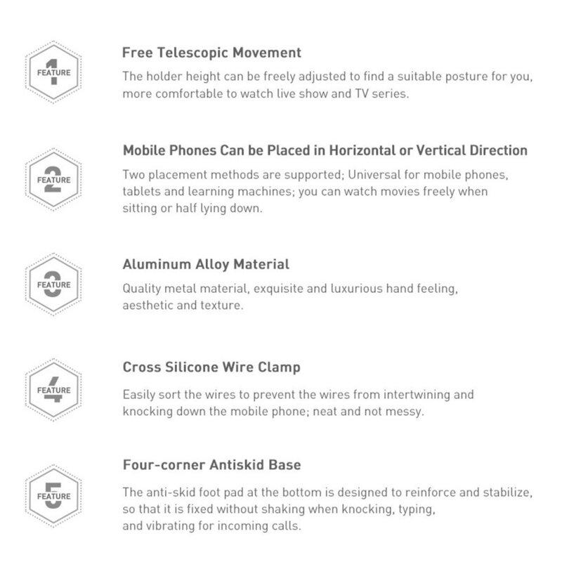 Suport birou telescopic Baseus telefon, organizator cabluri, roz auriu, SUWY-A0R