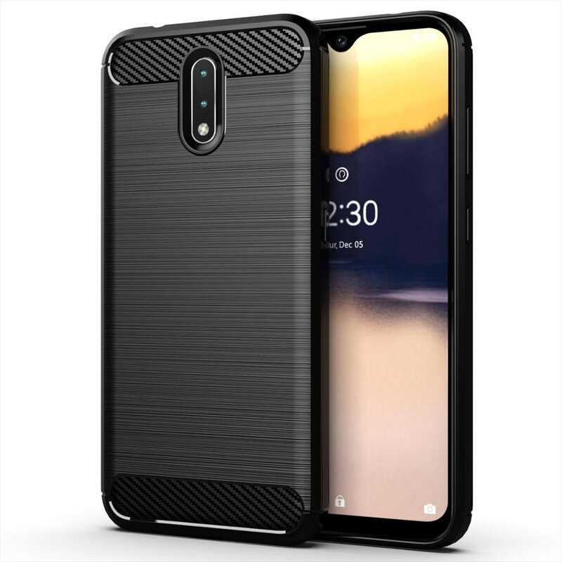 Husa Nokia 2.3 Techsuit Carbon Silicone, negru