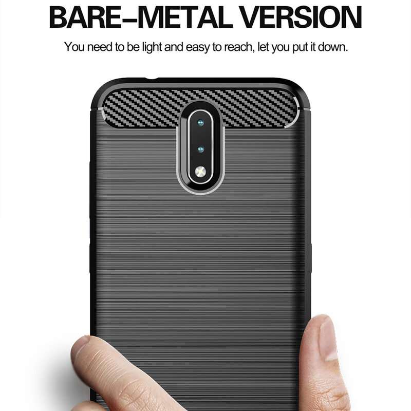 Husa Nokia 2.3 Techsuit Carbon Silicone, negru