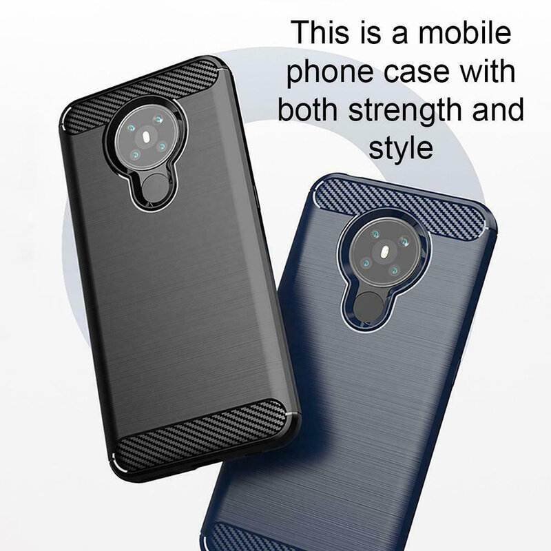 Husa Nokia 5.3 Techsuit Carbon Silicone, negru