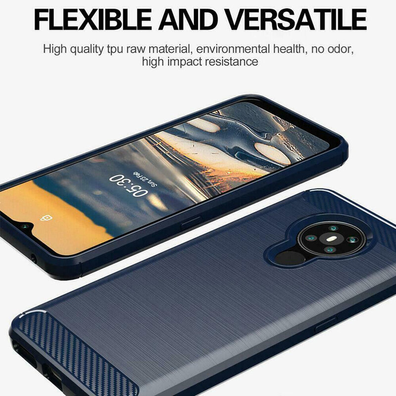 Husa Nokia 5.3 Techsuit Carbon Silicone, negru