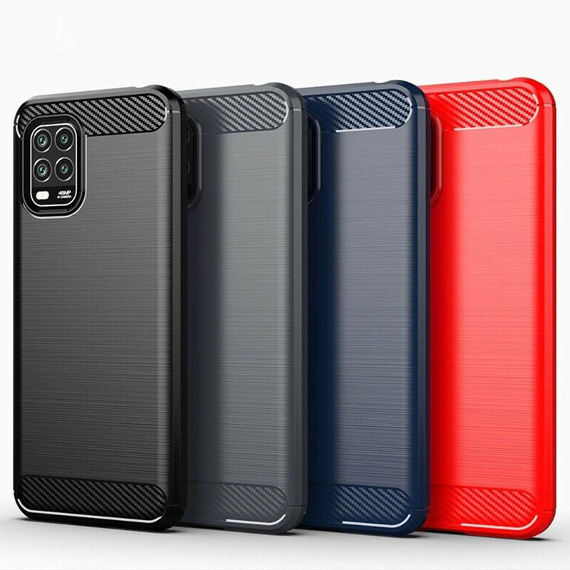 Husa Xiaomi Mi 10 Lite Techsuit Carbon Silicone, negru