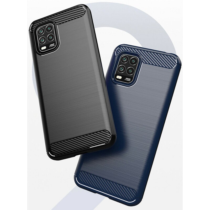 Husa Xiaomi Mi 10 Lite Techsuit Carbon Silicone, negru