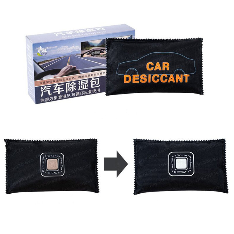 Dezumidificator Auto Universal Reutilizabil Si Reincarcabil Cu Actiune Impotriva Umiditatii Din Silicagel - Negru