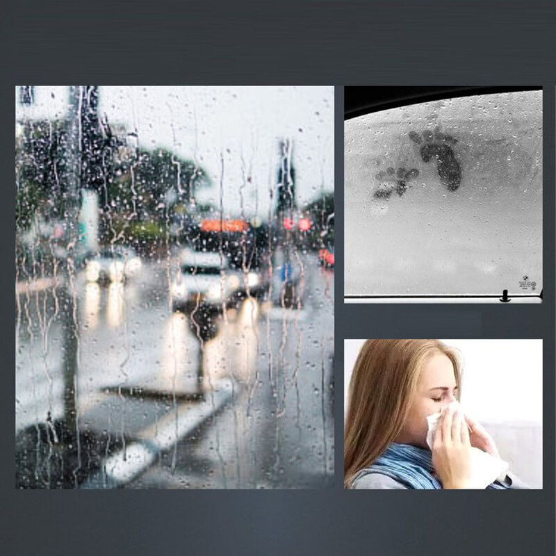 Dezumidificator Auto Universal Reutilizabil Si Reincarcabil Cu Actiune Impotriva Umiditatii Din Silicagel - Negru