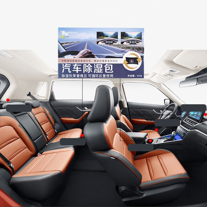 Dezumidificator Auto Universal Reutilizabil Si Reincarcabil Cu Actiune Impotriva Umiditatii Din Silicagel - Negru