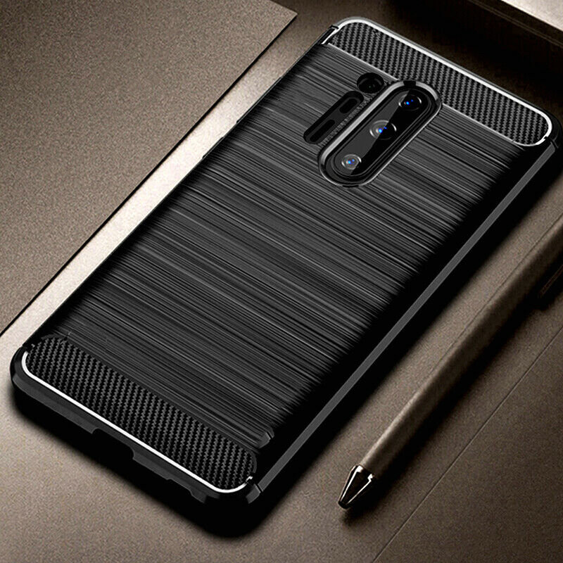 Husa OnePlus 8 Pro Techsuit Carbon Silicone, negru