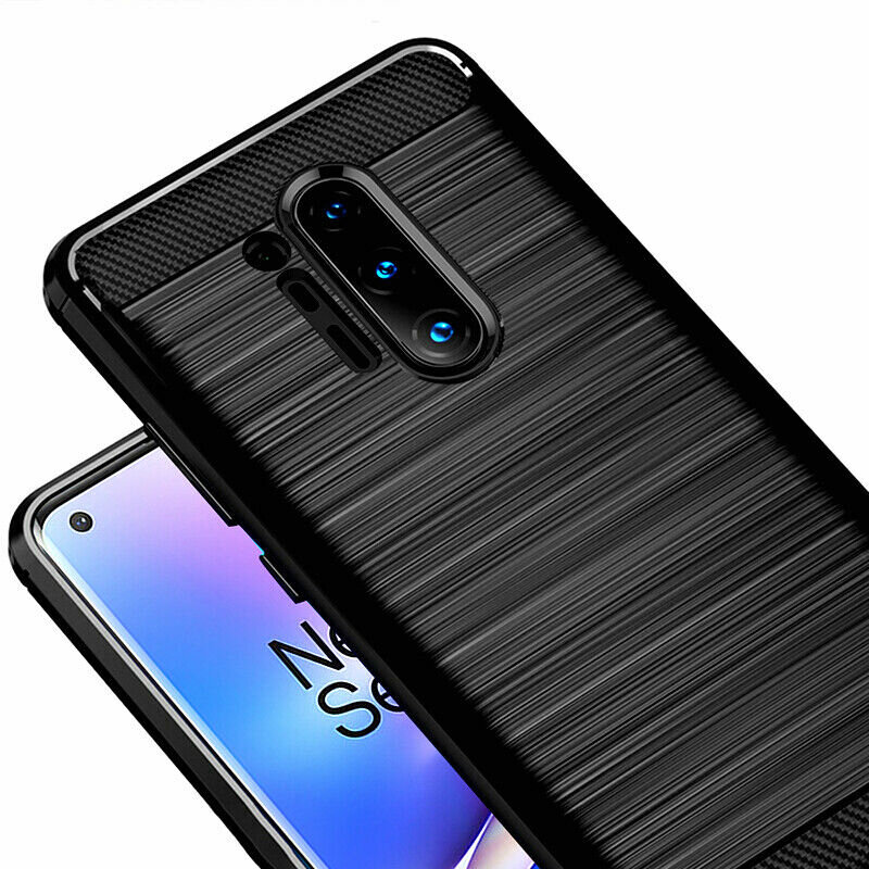 Husa OnePlus 8 Pro Techsuit Carbon Silicone, negru